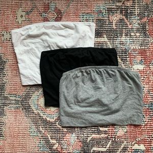 SOLD ON DEPOP - Set of 3 Tube Tops - Summer Staples